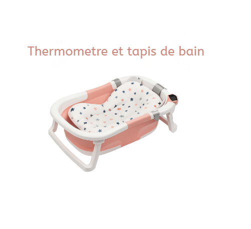 Baignoire Bébé Pliable avec Thermomètre
