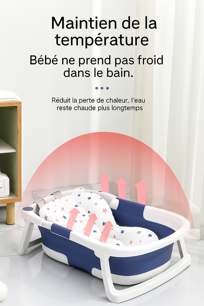 Baignoire Bébé Pliable avec Thermomètre