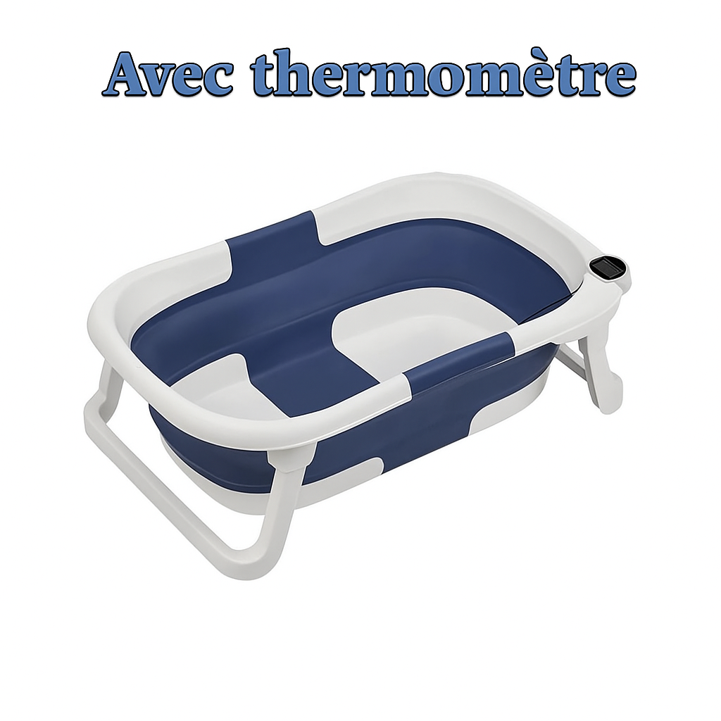 Baignoire Bébé Pliable avec Thermomètre