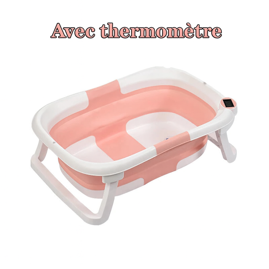 Baignoire Bébé Pliable avec Thermomètre