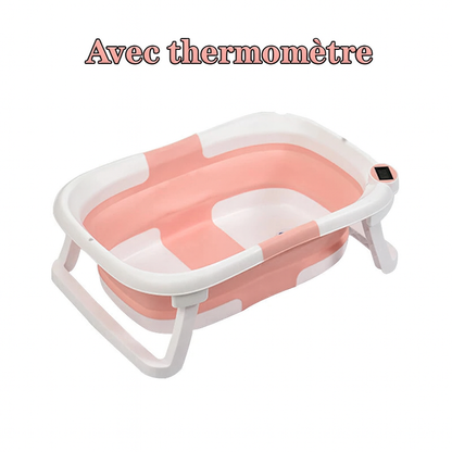 Baignoire Bébé Pliable avec Thermomètre