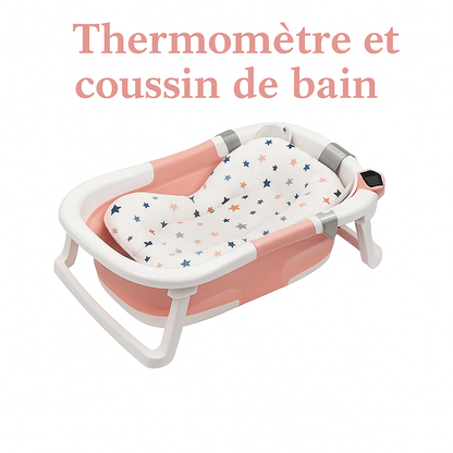 Baignoire Bébé Pliable avec Thermomètre