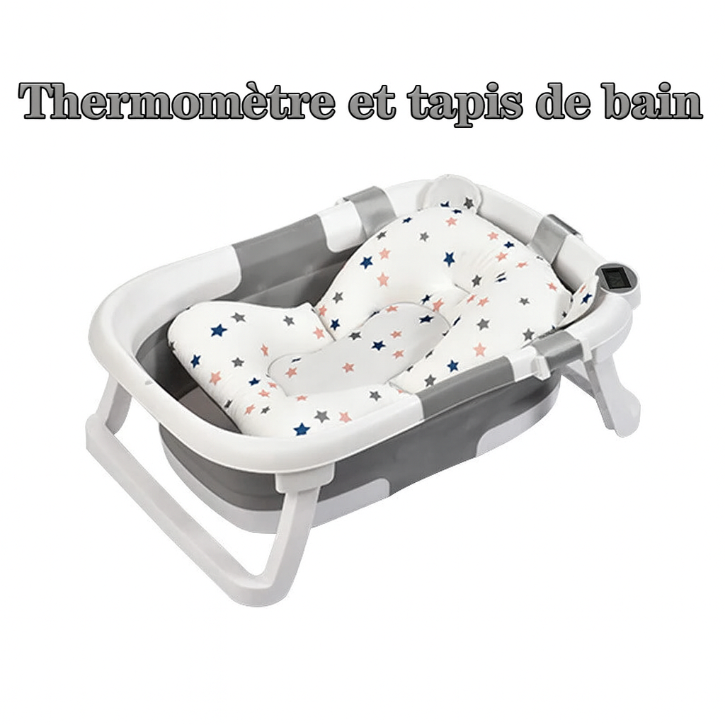 Baignoire Bébé Pliable avec Thermomètre