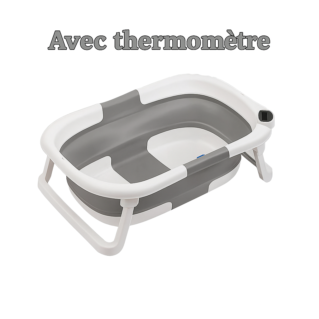 Baignoire Bébé Pliable avec Thermomètre
