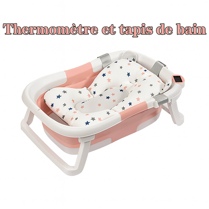 Baignoire Bébé Pliable avec Thermomètre
